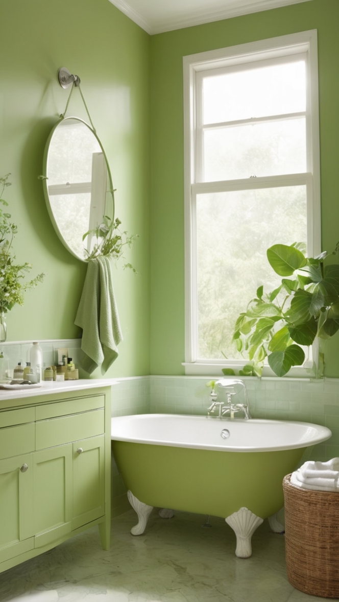 green bathroom decor, modern bathroom design, luxury bathroom accessories, eco-friendly bathroom products, stylish bathroom fixtures