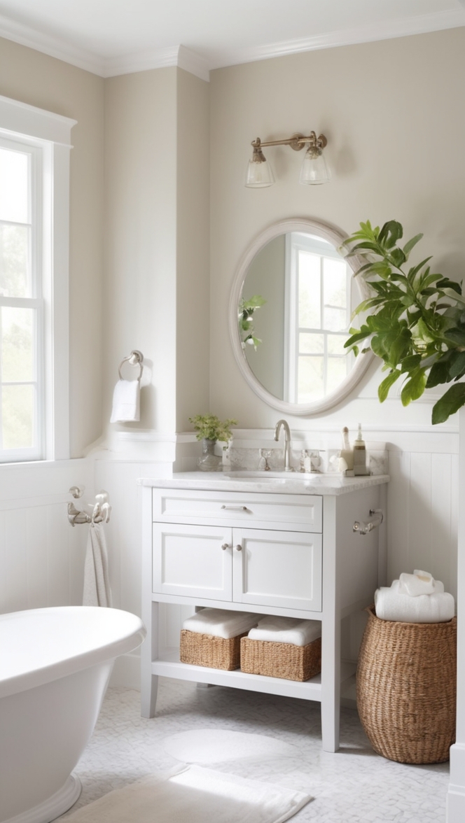 white bathroom decor, luxury bathroom design, elegant bathroom renovation, modern white tiles, stylish bathroom accessories