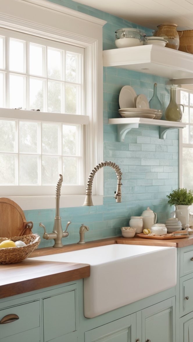 Creative Coastal Kitchen Backsplash Ideas ?