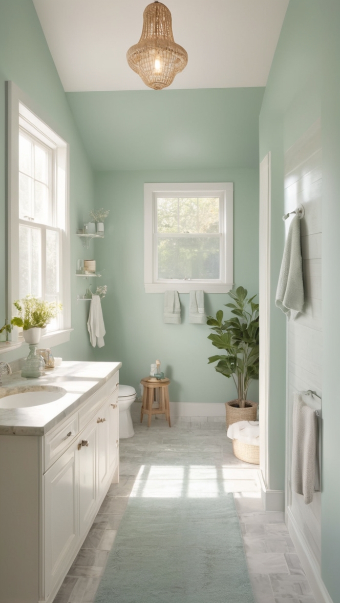 cottagecore bathroom decor, vintage bathroom design, rustic bathroom ideas, farmhouse bathroom style, cozy bathroom inspiration