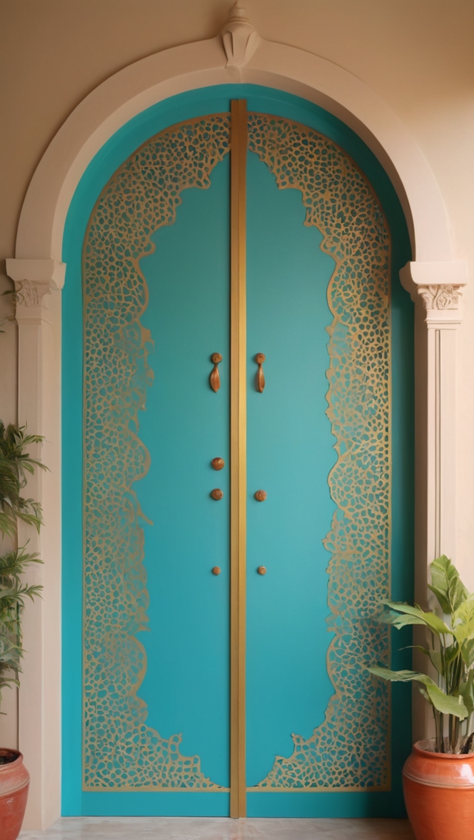 How can I enhance my homes aesthetic with a modern front jali door design? ?
