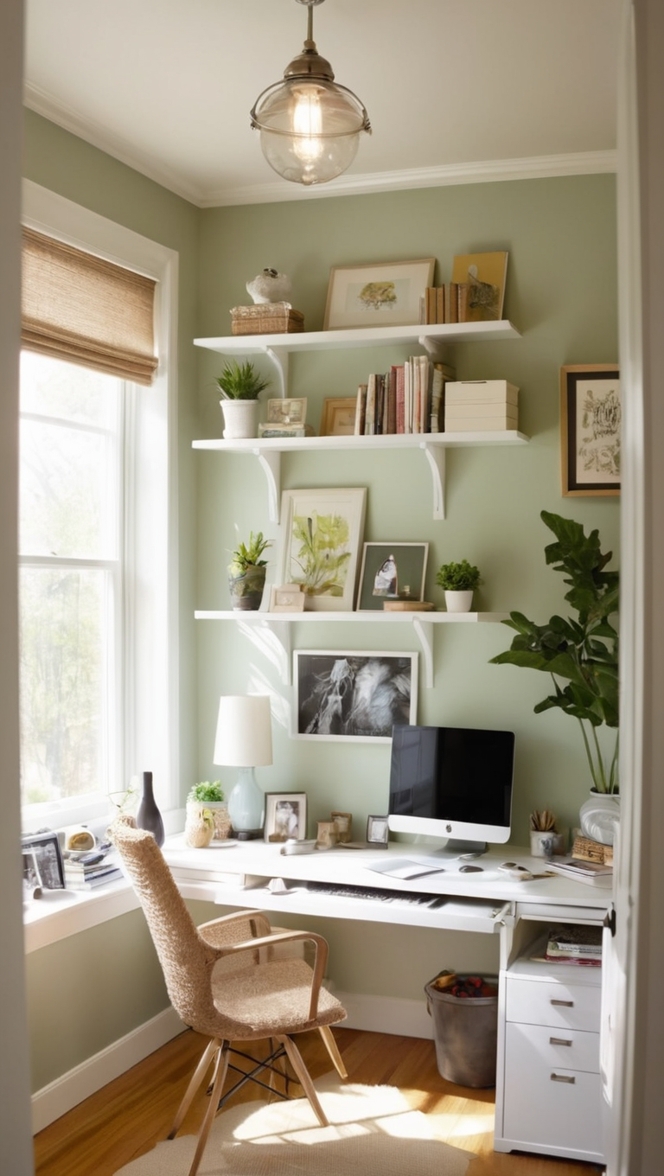home office organization ideas, small home office design, home office decor ideas, compact home office furniture, minimalist home office setup