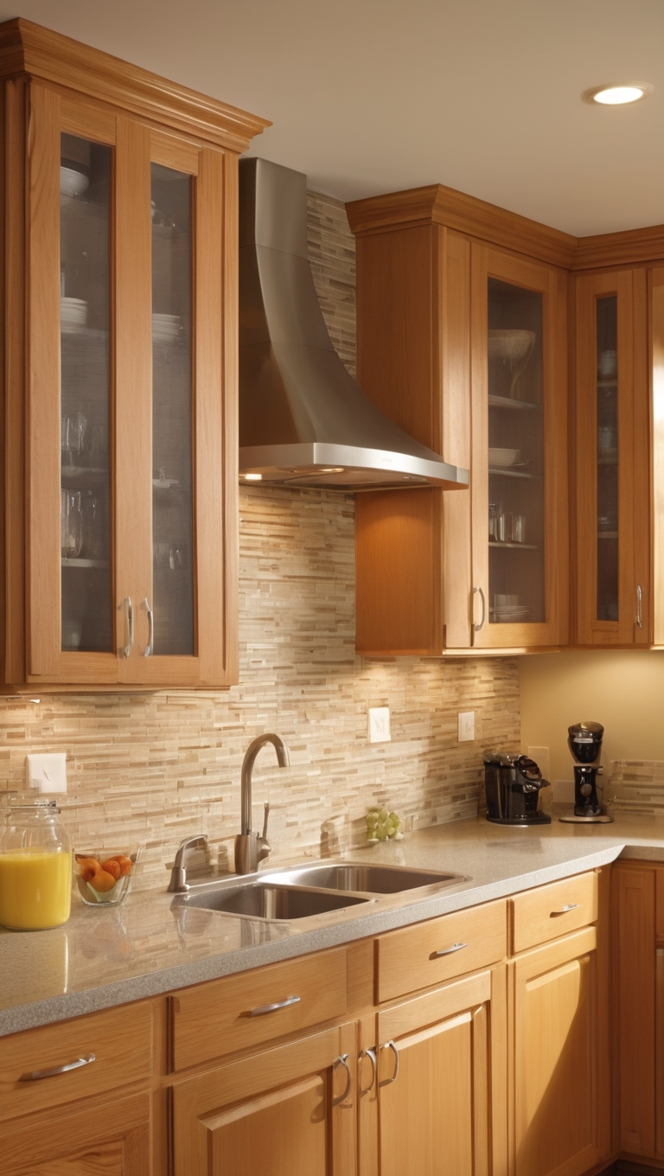 What are the best kitchen backsplash ideas for oak cabinets? ?