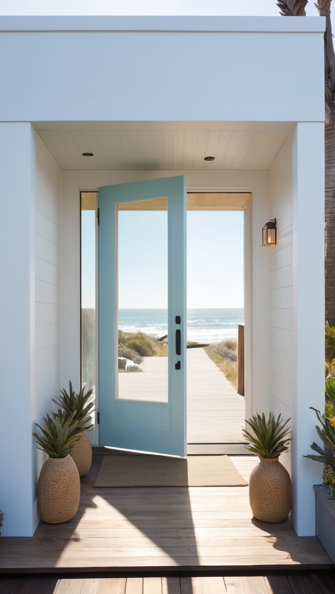 modern beach house exterior door, fiberglass entry doors, contemporary front doors, luxury front doors, designer front doors