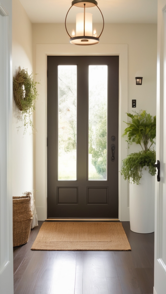 How can I enhance my curb appeal with a modern organic front door? ?