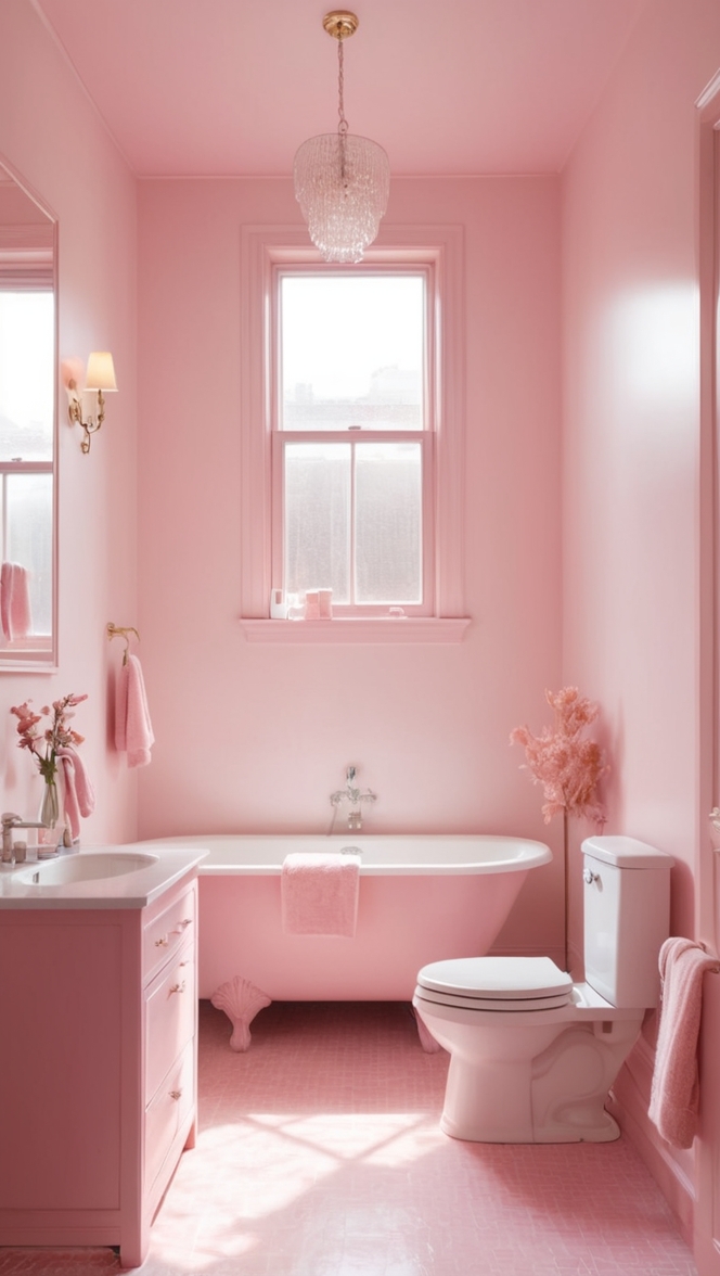 How would I incorporate the pink bathroom aesthetic into my own space? ?