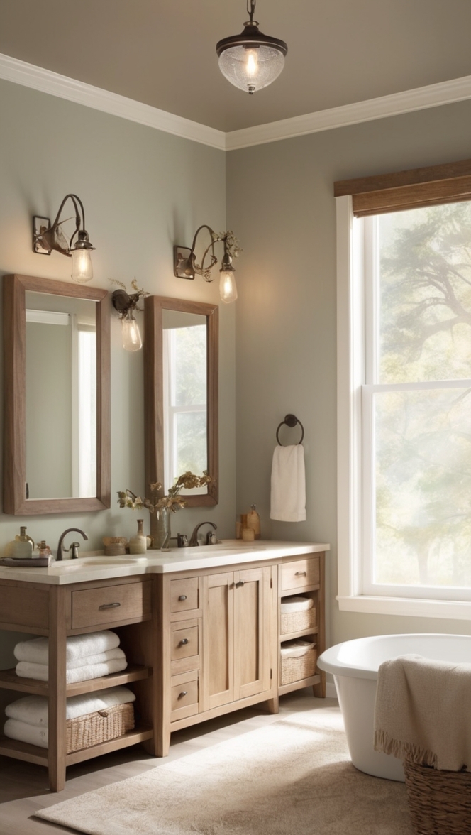 rustic vanity table, country chic vanity, farmhouse style vanity, rustic makeup vanity, antique bathroom vanity