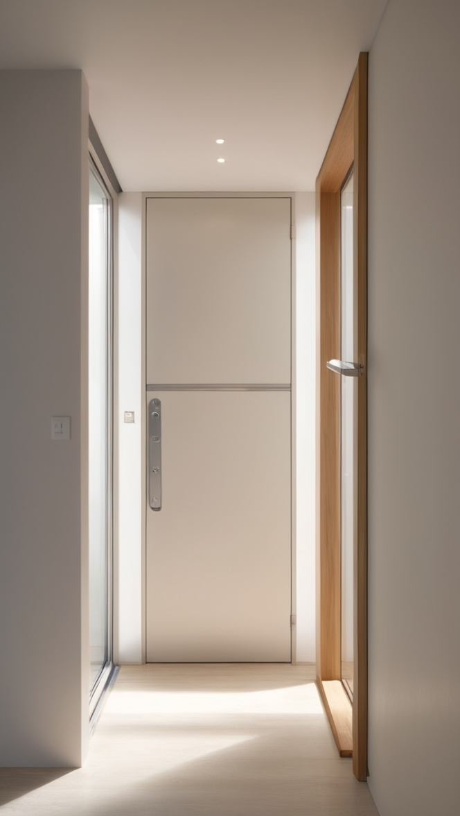 How can I enhance the security of my flat with a modern safety door design? ?
