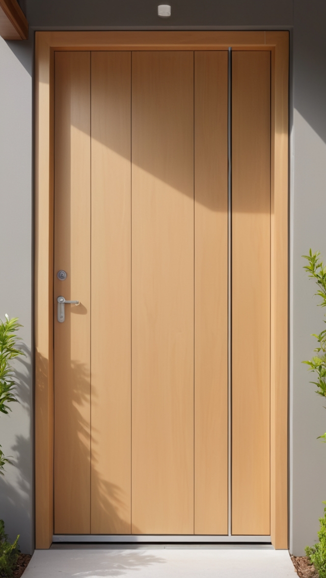 How can I enhance my homes security with a safety door design entrance wooden? ?