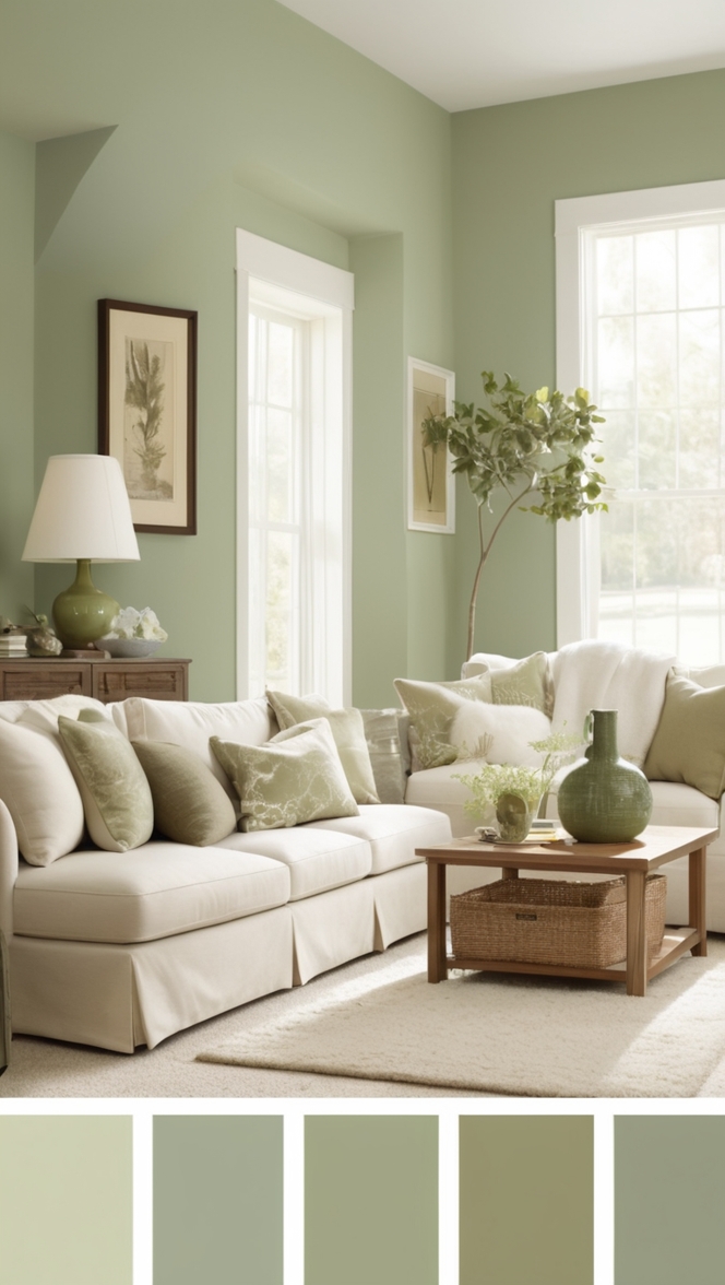 sage green decorator, sage green wall paint, sage green decor ideas, sage green furniture, sage green interior design