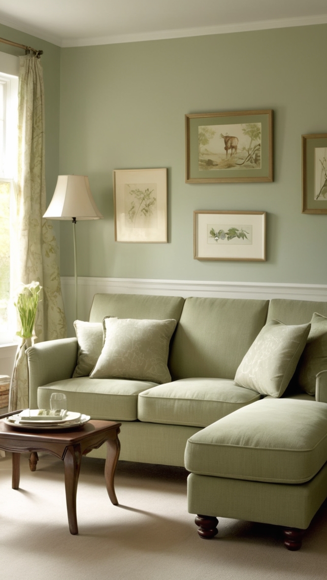 How can I incorporate sage green sofa living room ideas into my home decor? ?