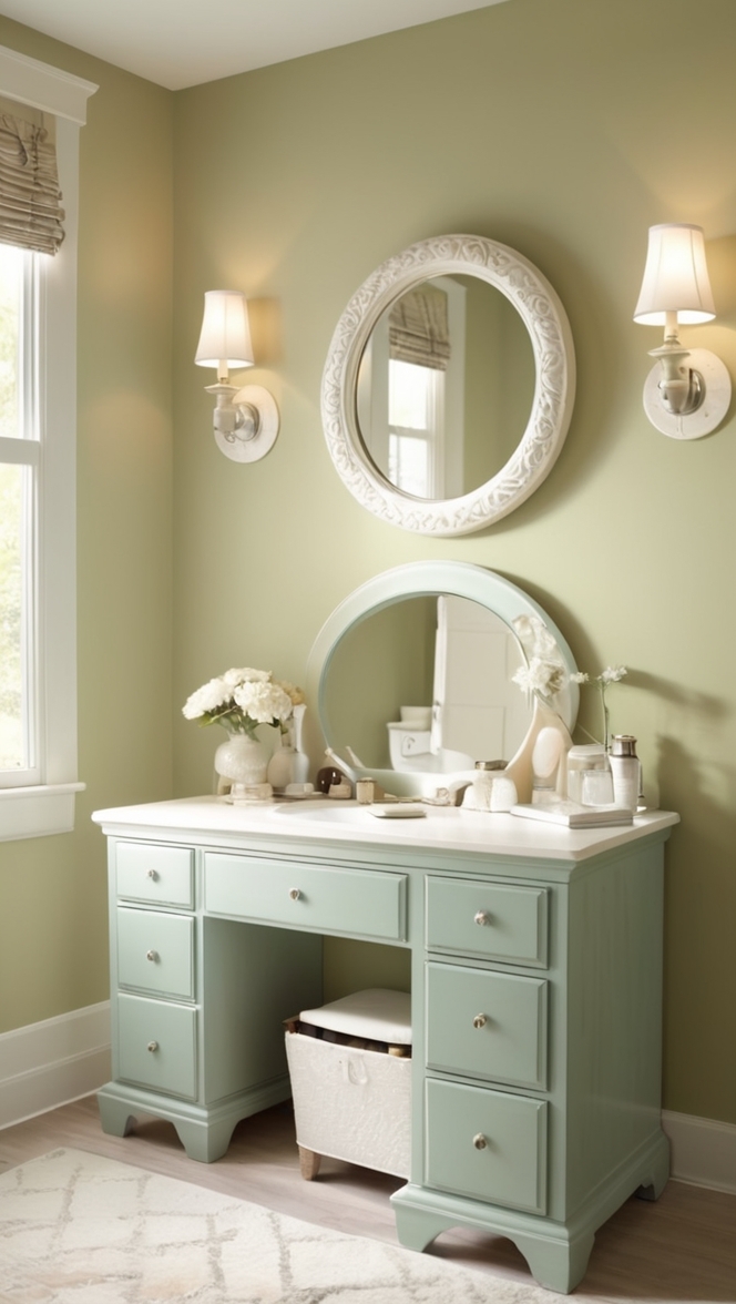vanity table, makeup vanity, small vanity, bedroom vanity, vanity set