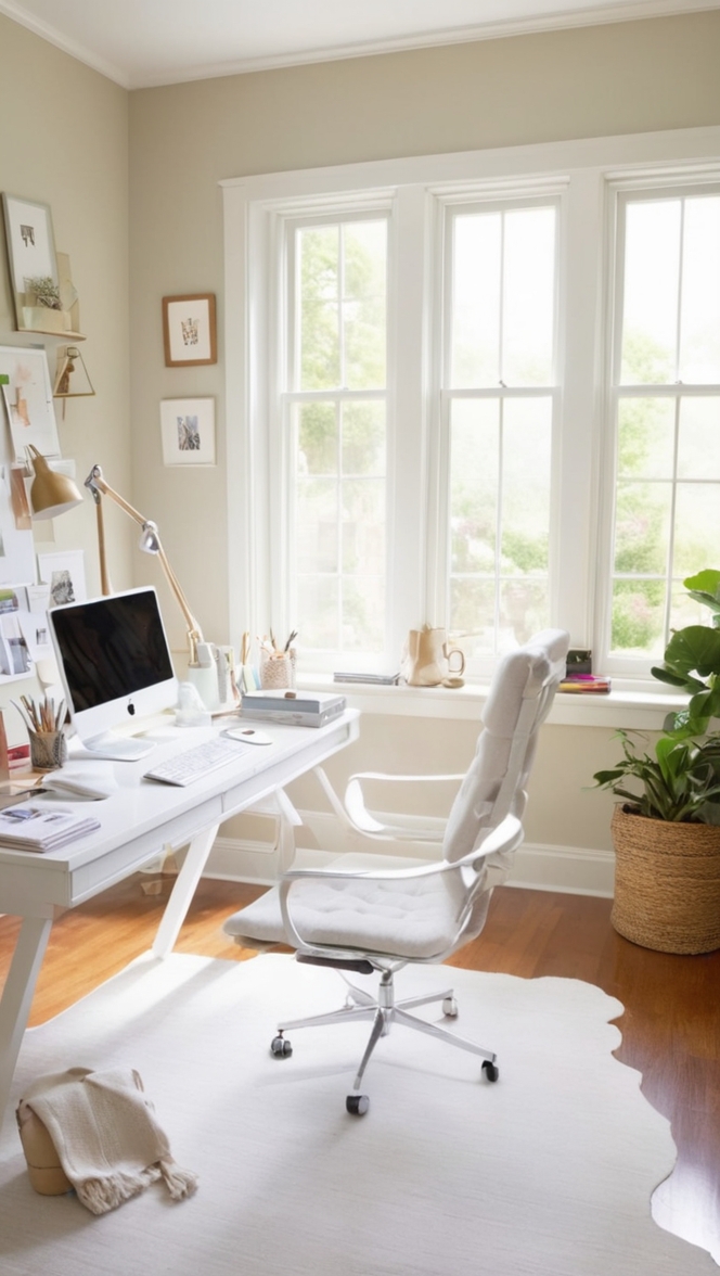 small home office decor, home office organization, office furniture for small spaces, feminine home office ideas, stylish home office designs