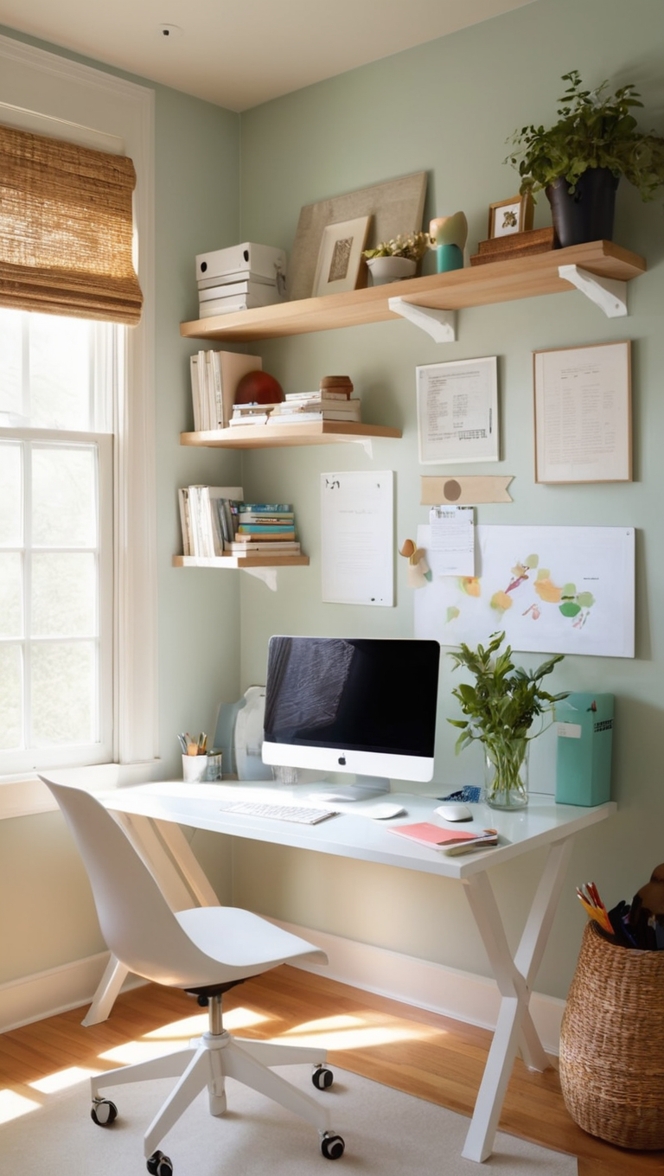 small home office setup, home office decor ideas, budget office organization, stylish home office design, creative workspace inspiration