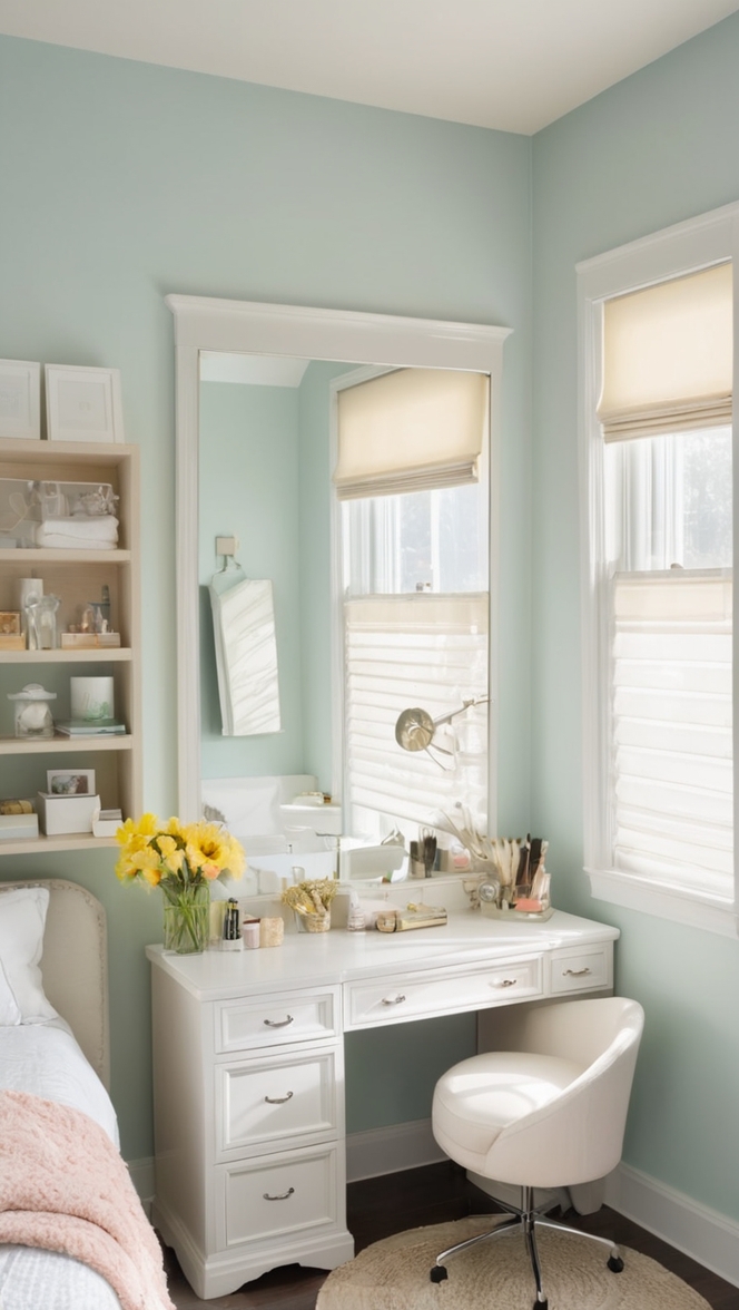 vanity storage solutions, makeup vanity organization, vanity decor ideas, vanity organization hacks, vanity organization products