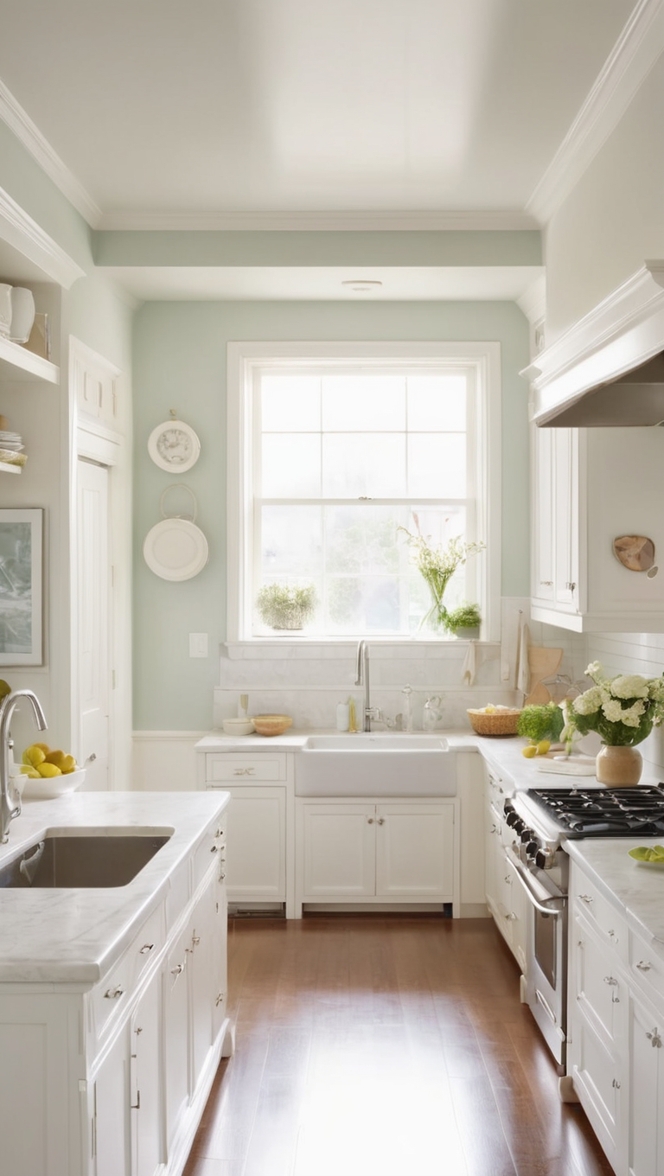 How can I enhance my white kitchen decor? ?