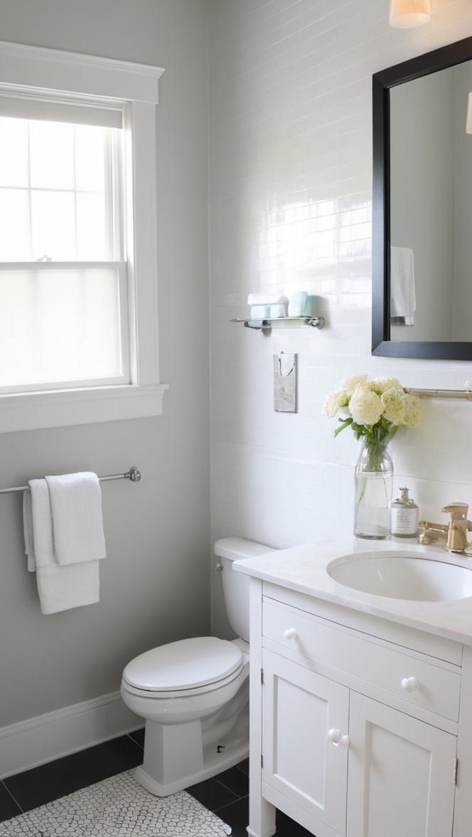 black and white bathroom floor tile, black white penny tile bathroom, black white hexagon tile bathroom, black white mosaic tile bathroom, black white subway tile bathroom