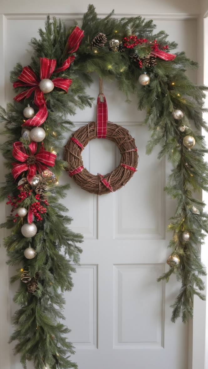 How can I find the perfect Christmas wreath for my modern front door? ?