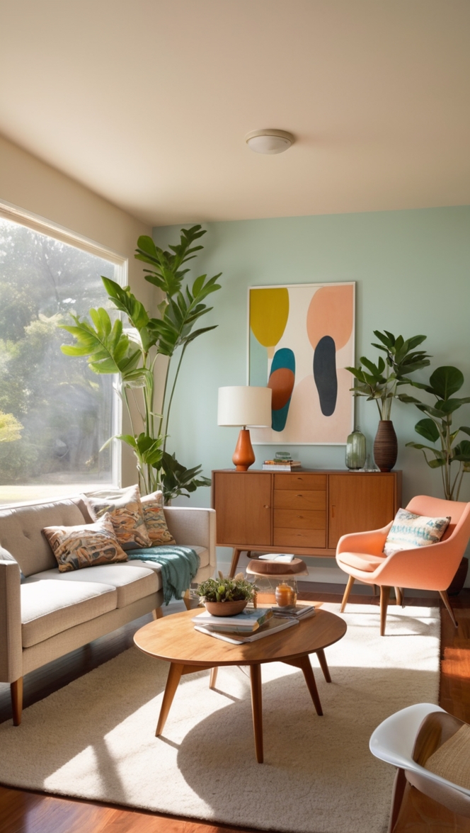 How would I decorate my cozy mid century modern living room? ?
