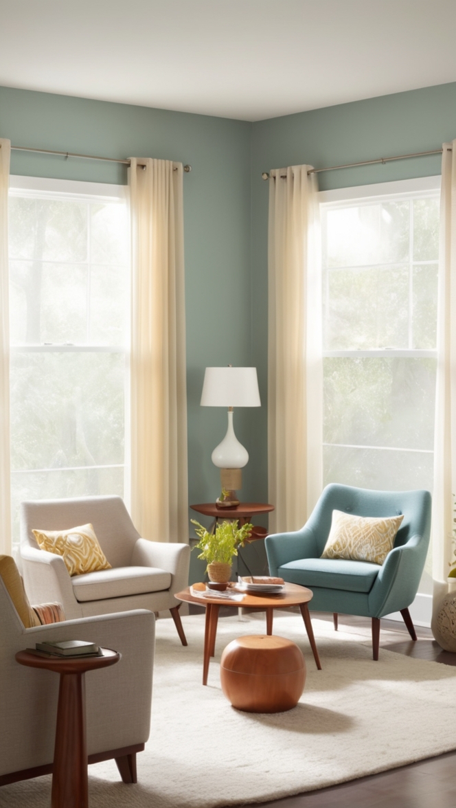 curtains living room, mid century modern curtains, living room curtains, modern curtains, mid century curtains