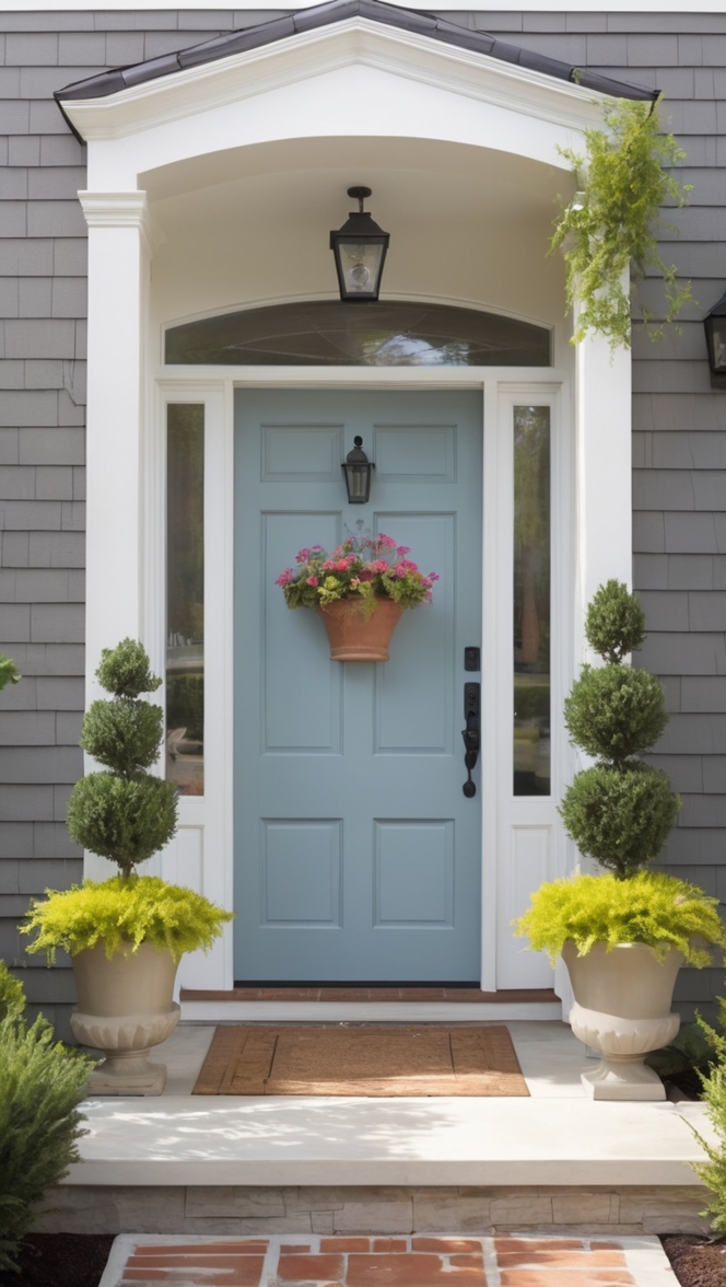 front door planter, front porch planter, entryway planters, outdoor planter ideas, modern plant containers