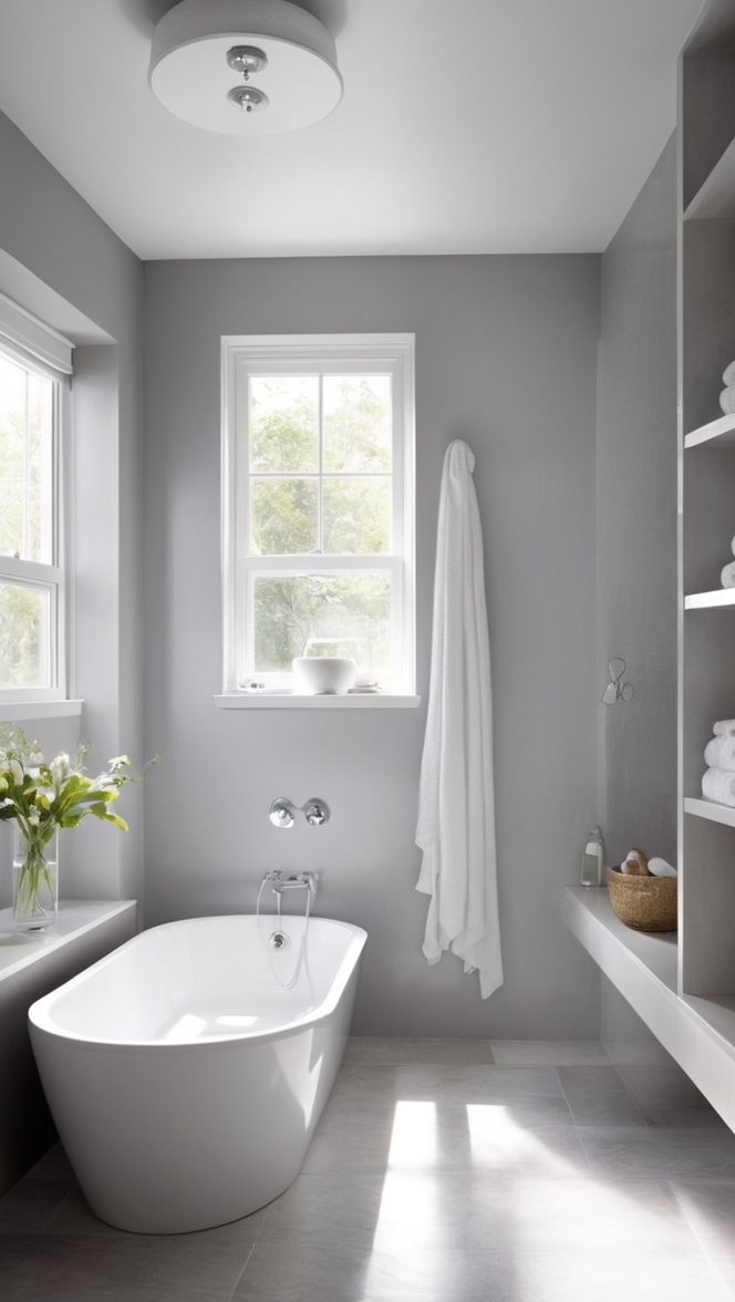 Some trendy grey and white bathroom ideas for a modern home? ?