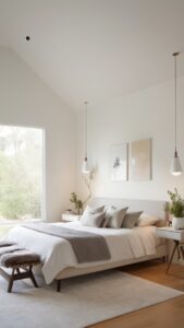 modern minimalist bedroom design, contemporary master bedroom decor, luxury master suite ideas, stylish master bedroom interiors, elegant minimalist bedroom furniture