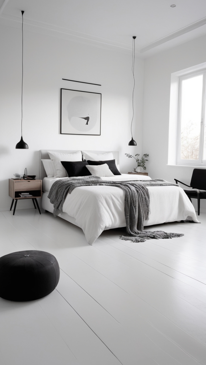 Essential Elements to Consider in a Minimalist Bedroom Black and White Design ?