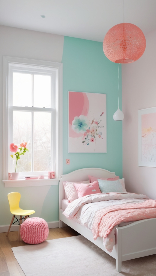 How can I create a stylish minimalist girls bedroom? ?