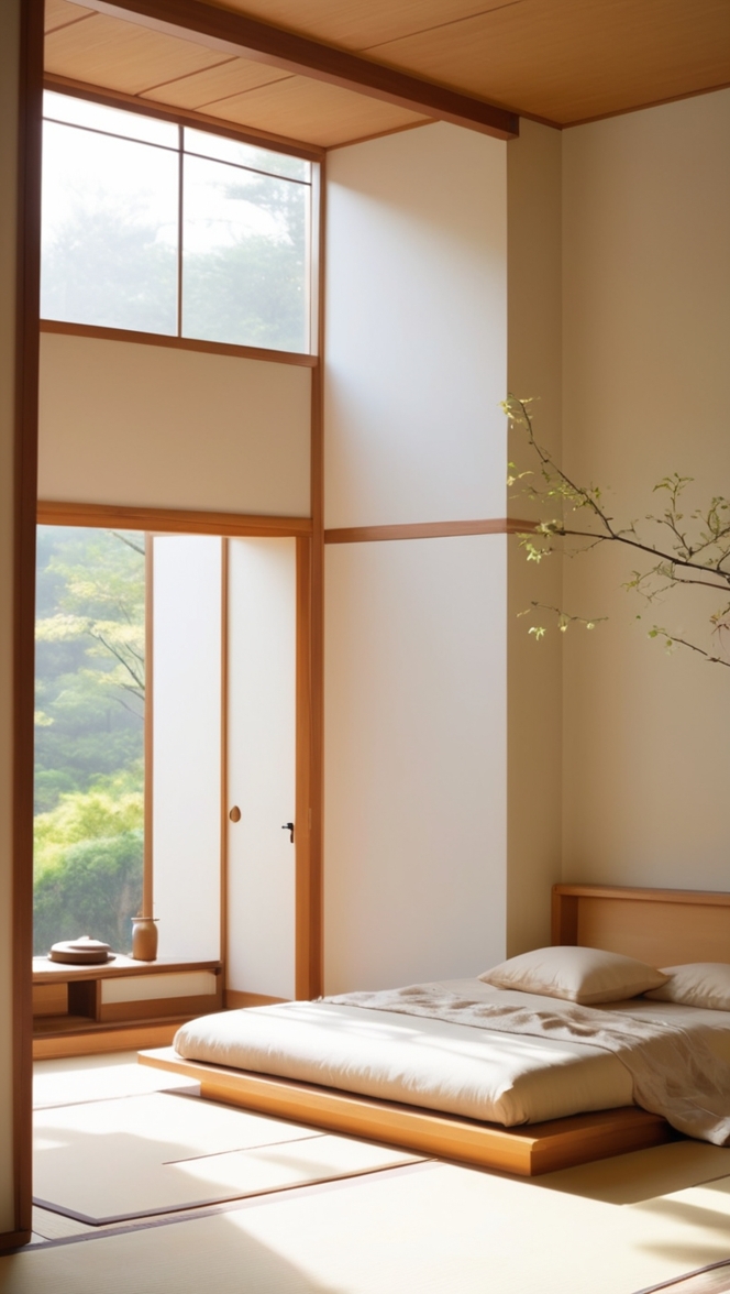 What makes a minimalist Japanese bedroom so appealing? ?