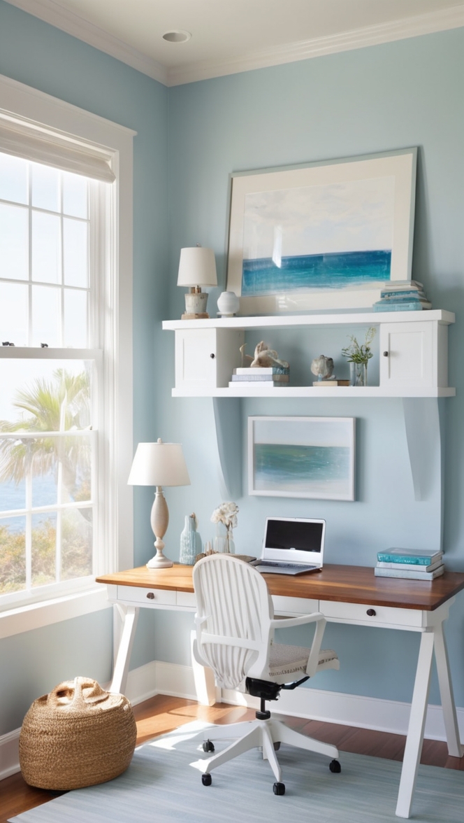 What inspires me to create a modern coastal home office ?
