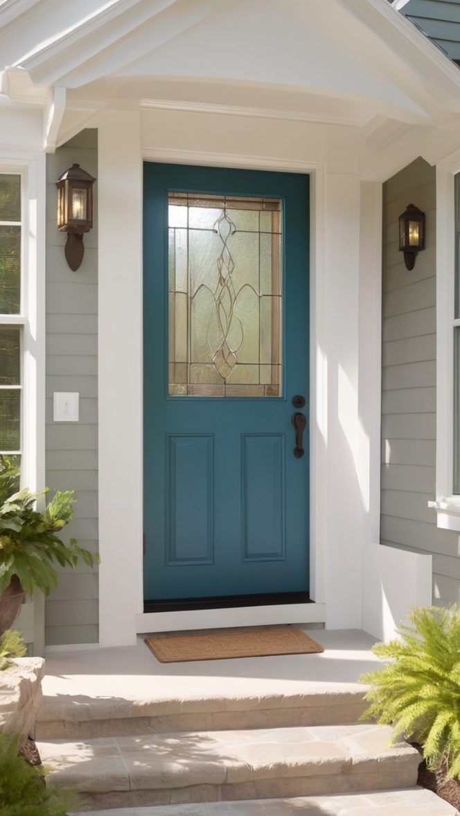 modern entry doors, fiberglass front door, contemporary exterior doors, double front doors, decorative glass doors