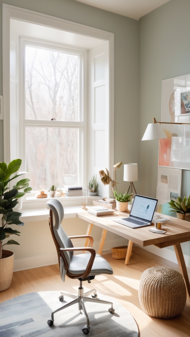 How can I create a stylish and efficient modern work from home office? ?
