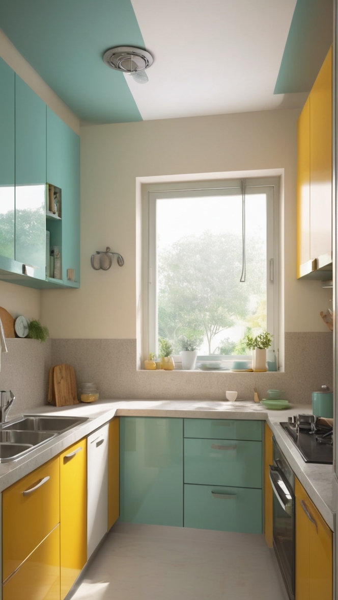 modular kitchen layout, kitchen design ideas, space-saving kitchen, small kitchen solutions, compact kitchen design