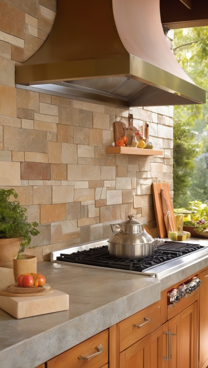 Some unique outdoor kitchen backsplash ideas ?