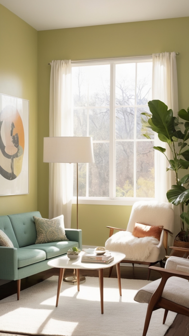 mid century modern furniture, mid century living room decor, small living room ideas, mid century modern sofa, modern small living room