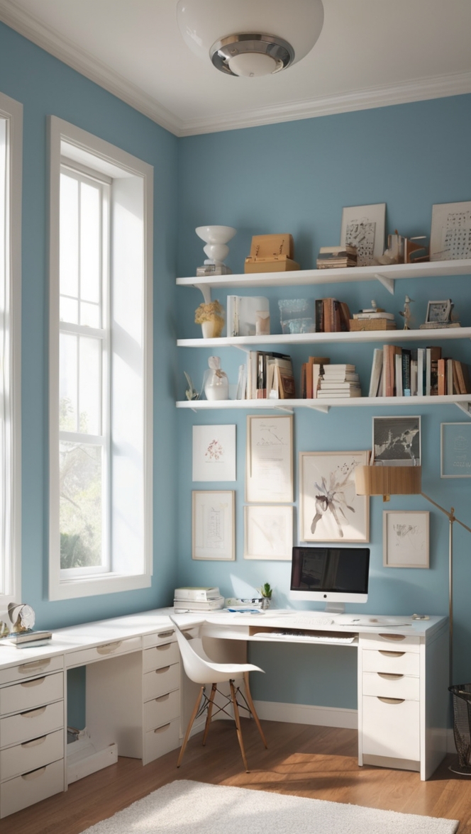 How can I incorporate a modern study room design in my home office? ?