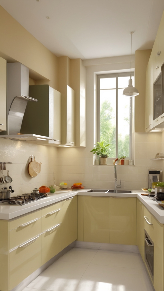 How can I optimize my U-shaped modular kitchen design for maximum efficiency? ?