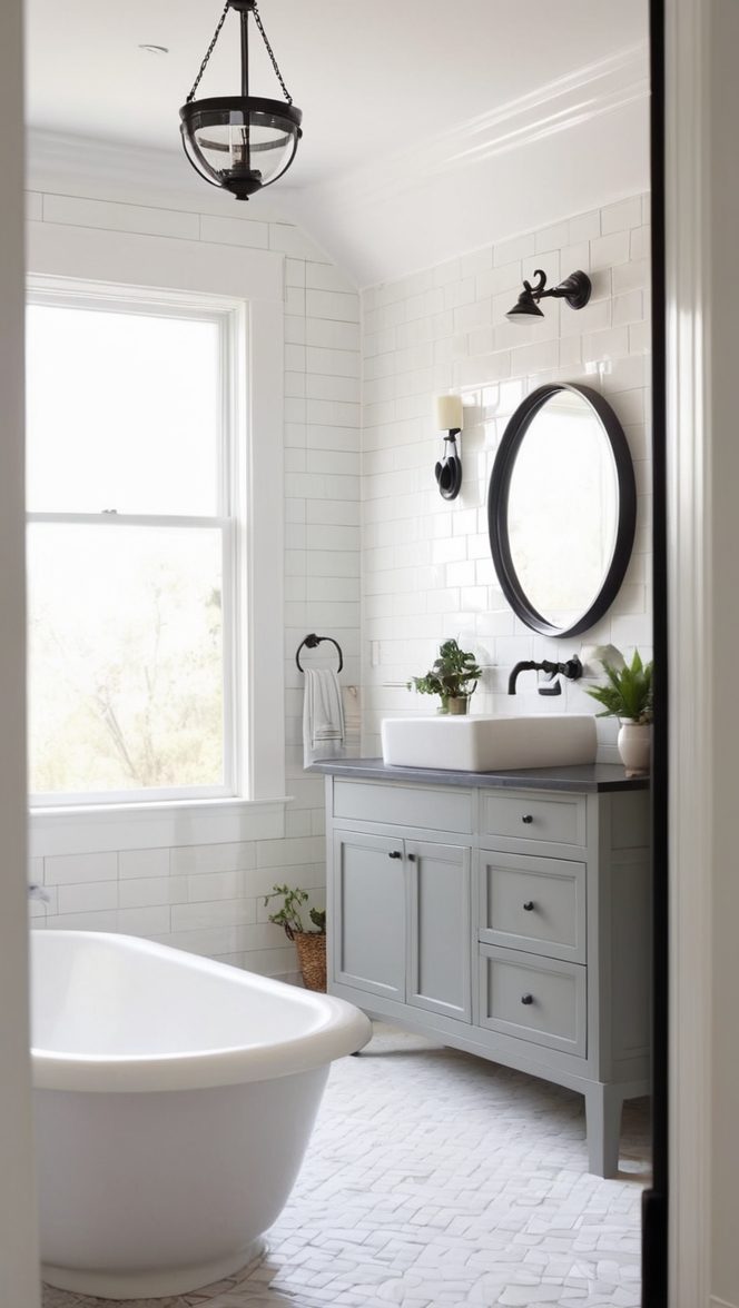 white tile black grout, black and white bathroom tiles, grouted white tiles, black grout bathroom design, tile grout color trend